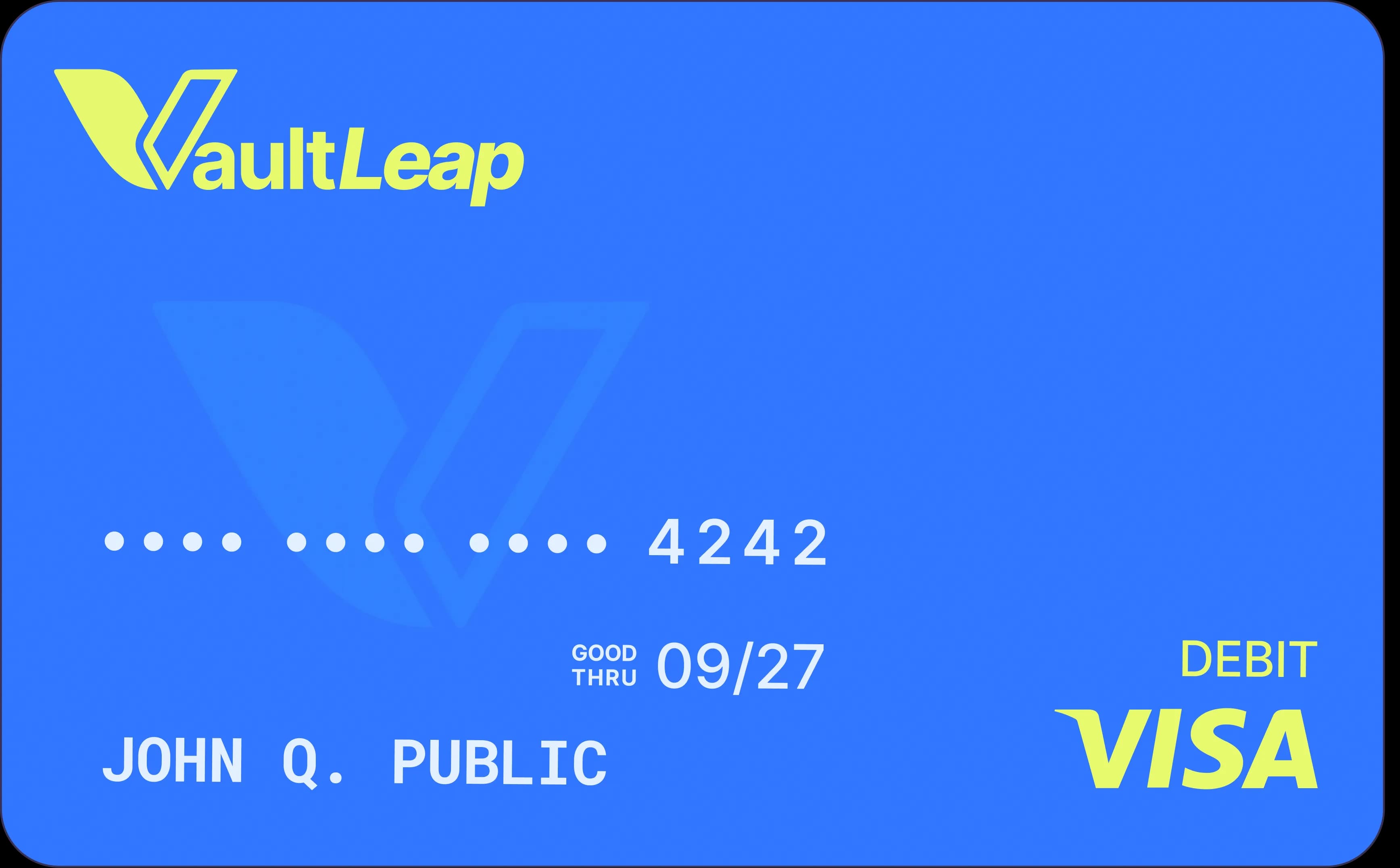 VaultLeap Visa debit card for global payments